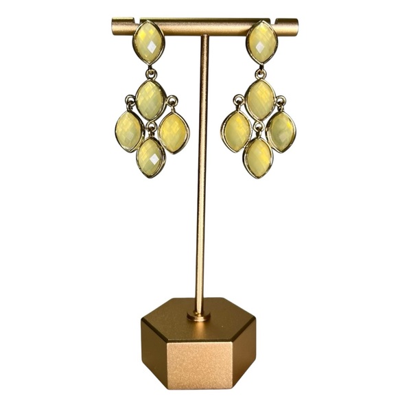 Gemstone Chandelier Earrings for Women Drop Dangle Design Green - Picture 3 of 8